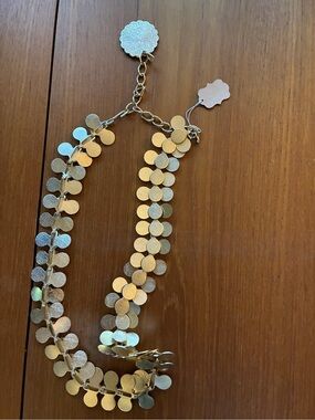 1960-70’s Versatile Gold Tone Chain Belt or Neck Choker: “Mod”, “Disco Fever”
